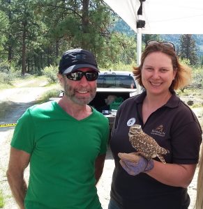 Paul Rodgers meets a Burrowing Owl.